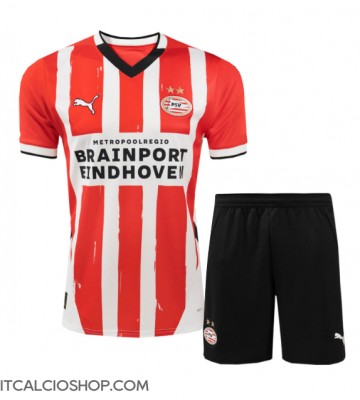 PSV Eindhoven Prima Maglia Bambino 2024-25 Manica Corta (+ Pantaloni corti)